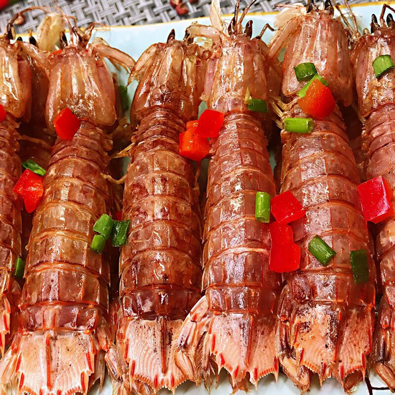 宜享健康 450g现做椒盐大子皮皮虾爬爬虾濑尿虾姑即食海鲜熟食零食 香