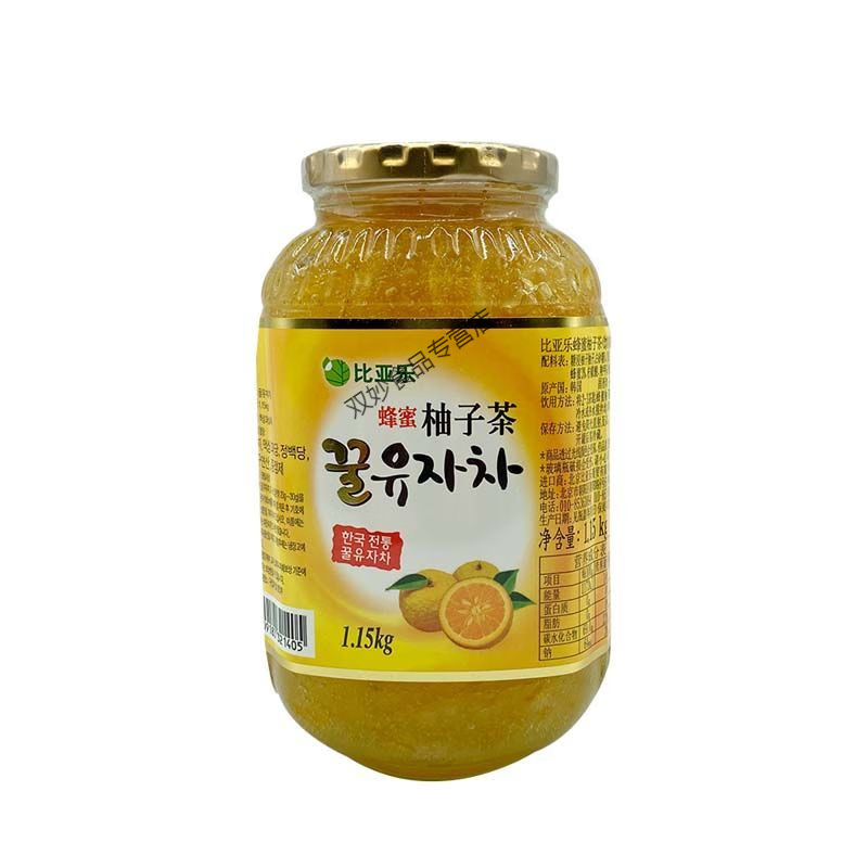 食芳溢比亚乐蜂蜜柚子茶 韩国原装进口柠檬大枣生姜芦荟奶茶店专用 比亚乐柚子茶1.15kg