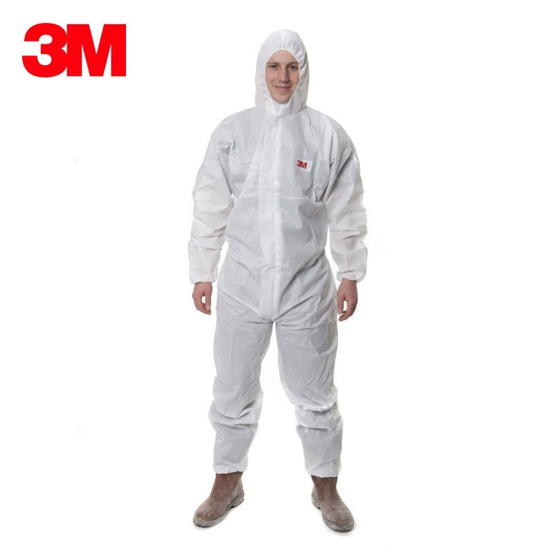 3M 4515 白色带帽连体防护服 1件