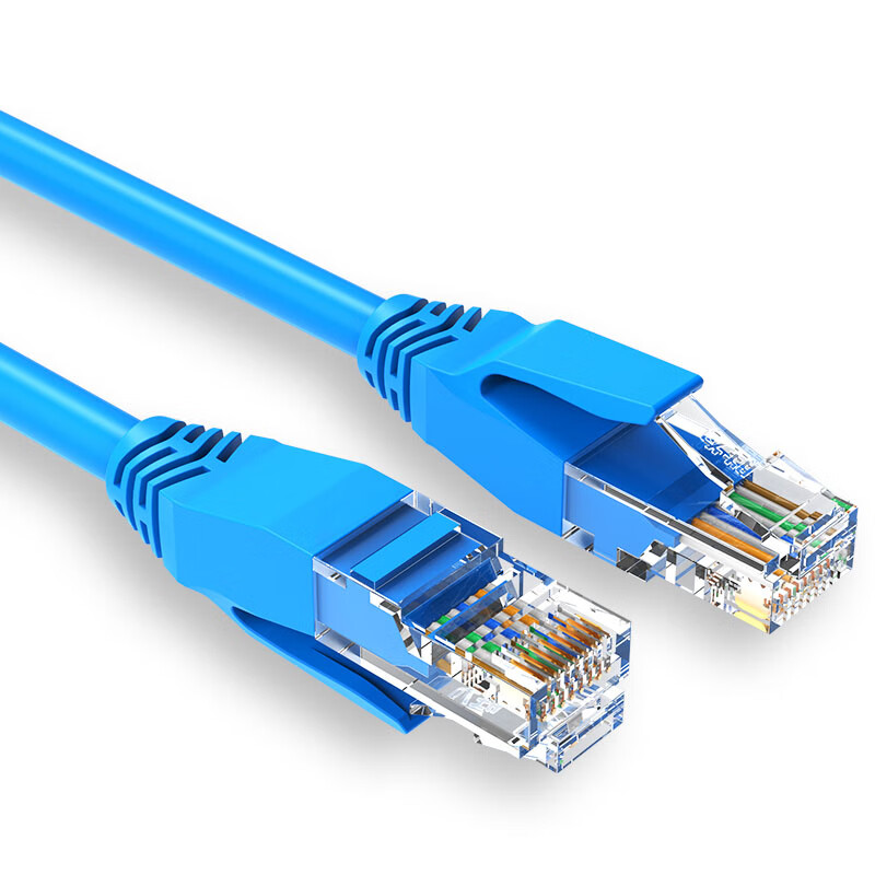 cool)超五类网线 cat5e千兆网络连接线 工程级成品跳线50米2条(颜色