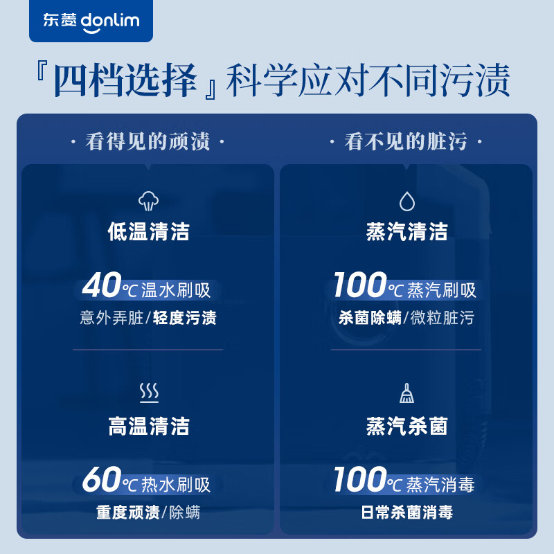 东菱（Donlim）布艺沙发清洗机 高温蒸汽除螨喷抽吸一体 窗帘床垫清洁机地毯清洁神器DL-6906 DL-6906套装（配全套刷头）