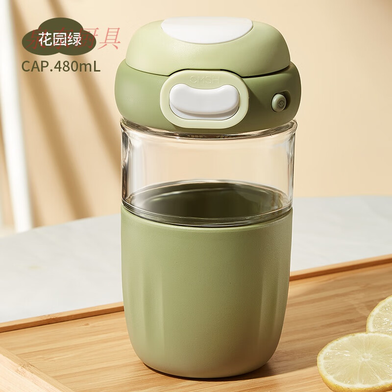 泉奈泡茶玻璃杯水杯女生士高颜值办公室咖啡杯便携夏天2023新款水杯子