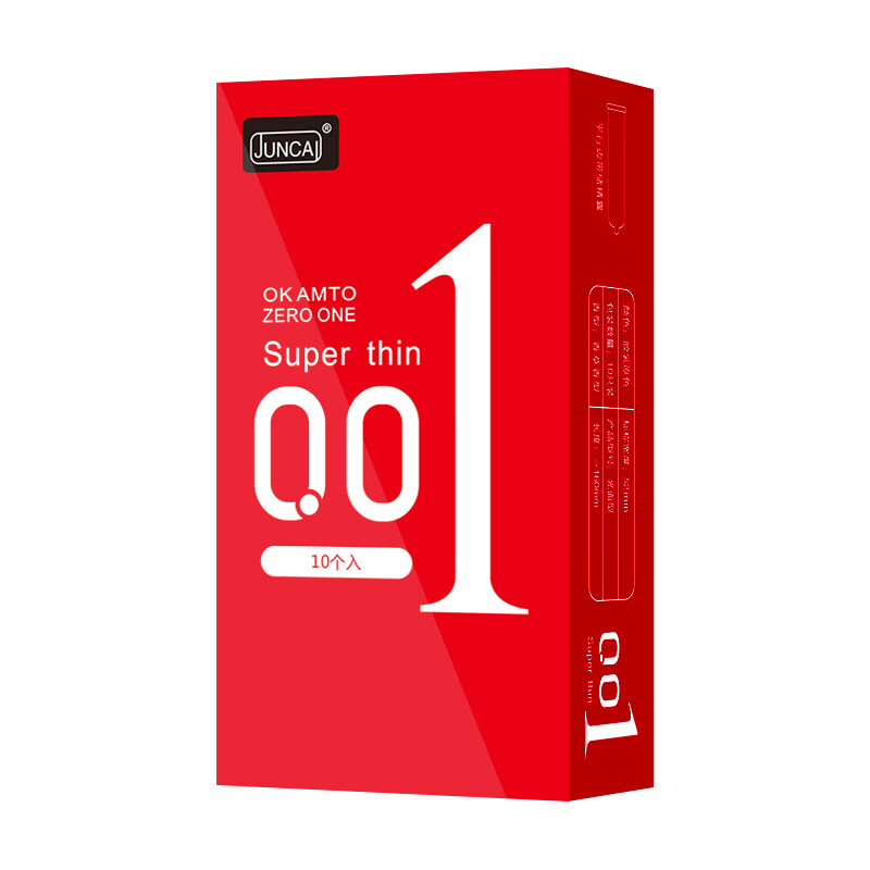 juncai君采 001隐形超薄 裸感水润 光面型避孕套 10只装安全套 001