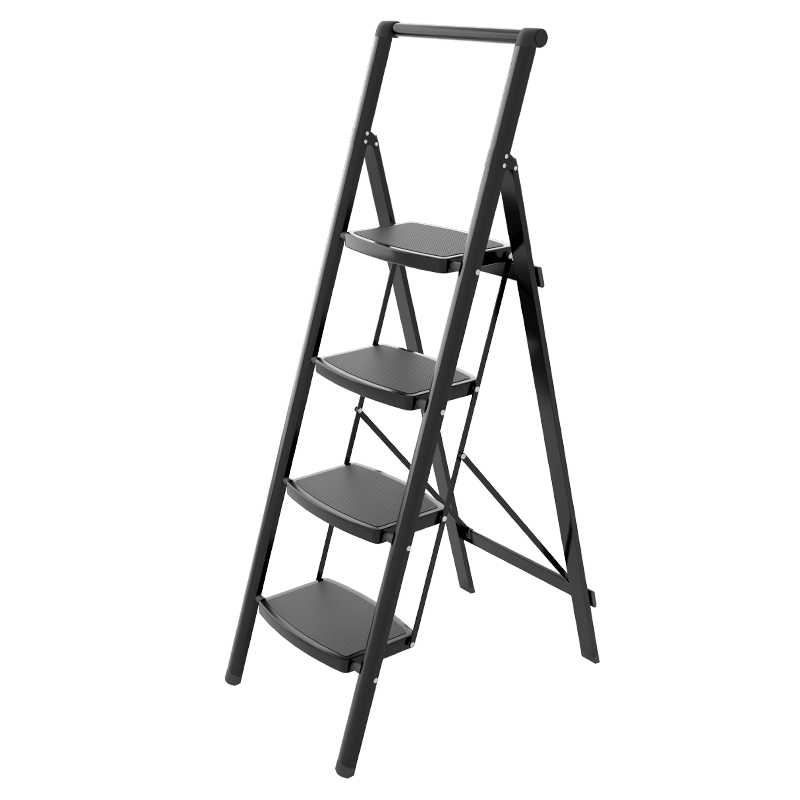 稳纳 梯子家用 四步梯 折叠梯 多功能人字梯 超薄收纳 工程楼梯WN-6154JH