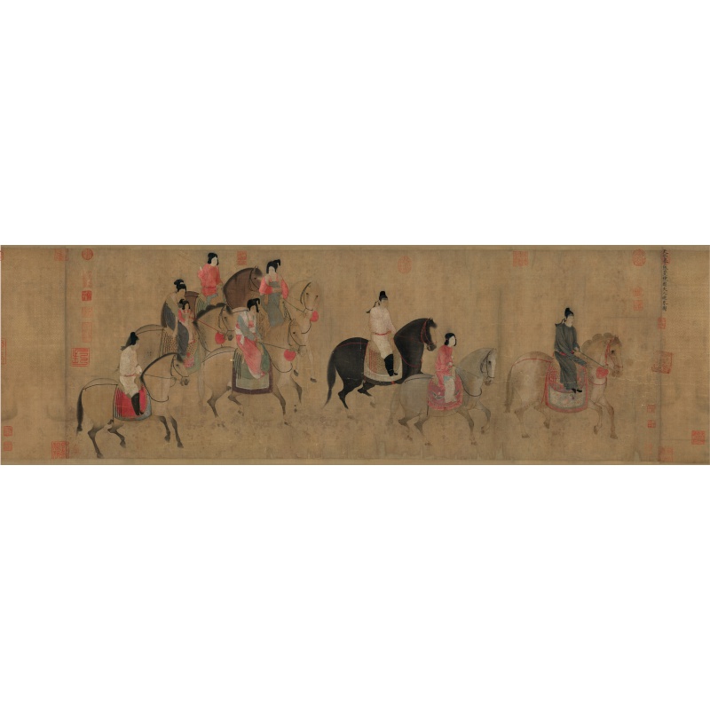 2022新款唐宫仕女图 唐宫仕女图中国十大传世名画复古怀旧高清微喷