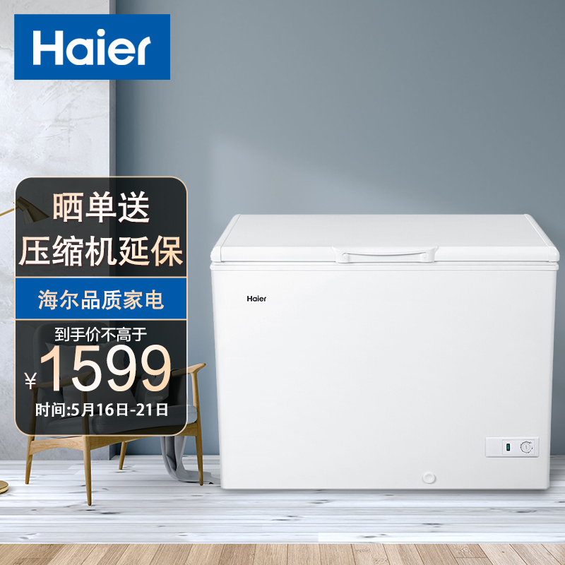 海尔（Haier） 318升商用卧式大冷冻冰柜 冷藏冷冻转换冷柜 BC/BD-318HD