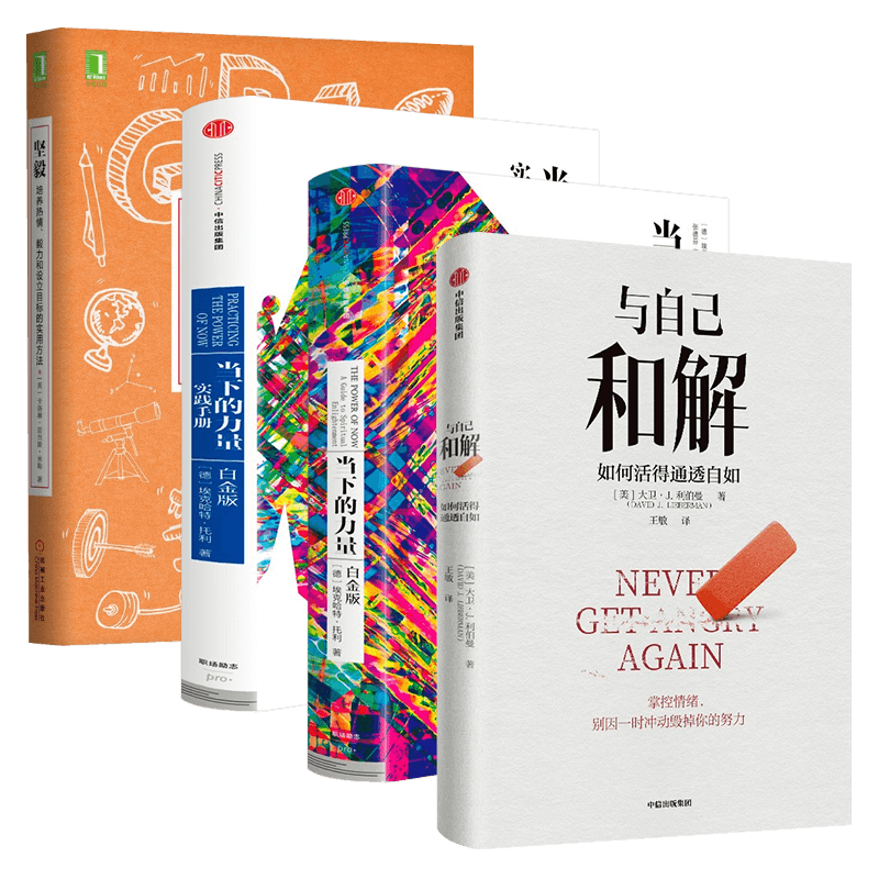 与自己和解+当下的力量+当下的力量实践手册+人间行走（四册）