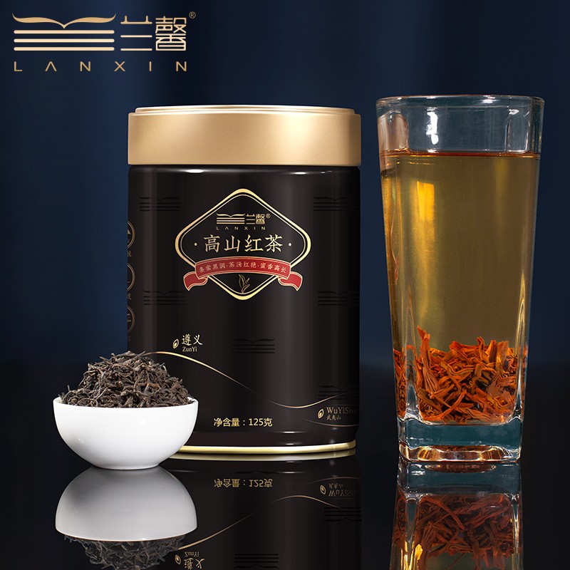 兰馨 茶叶 红茶 一级高山红茶125g单罐装2022年新茶 高山红茶125g罐装
