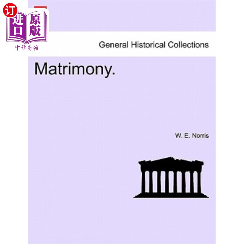 海外直订matrimony. 婚姻.