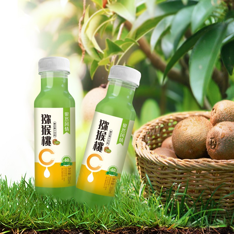 果然风情猕猴桃汁 野生猕猴桃果汁饮料 奇异果汁 猕猴桃果汁 350ml*15