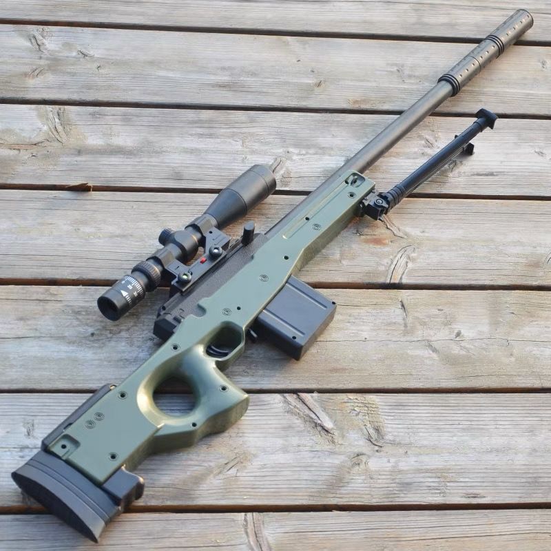 awm98k枪男孩儿童机关枪可发成人手动玩具枪软胶 大号awm军绿-100cm