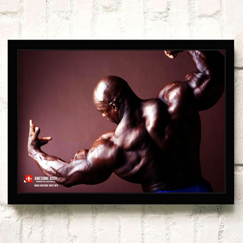 狼天影 罗尼库尔曼健美先生海报男健身房肌肉墙贴挂画装饰画贴纸可