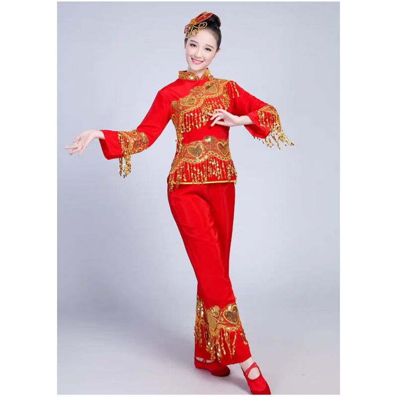 麦娅洛东北大秧歌服装2023成人长袖新款秧歌服女装胶州舞蹈演出腰鼓