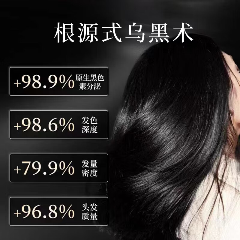 元伊佰草白发治变转乌黑发营养乌发液门店款护理何首乌养发黑发素 买10贈4发14【2洗发液+大礼包】 高配加强门店款【黑发根】