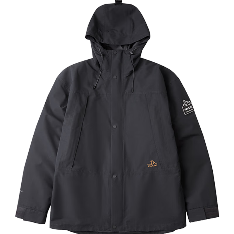 伯希和（Pelliot）[成毅同款]山海羽绒三合一冲锋衣男女鹅绒保暖外套12240128黑L