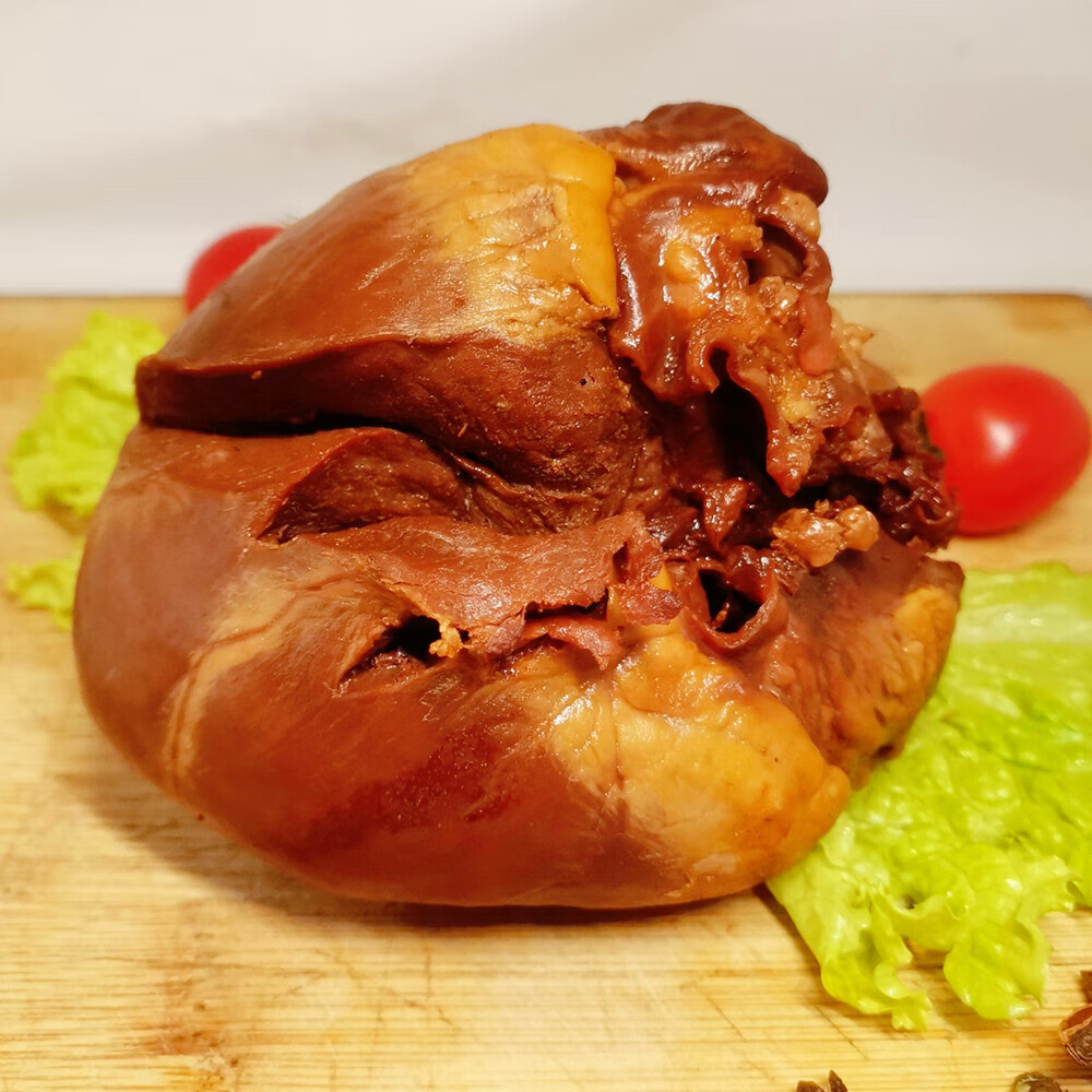 食旺猪心熟食熏酱下酒菜东北风味猪肝盐水猪心新鲜即食真空卤味熏猪心