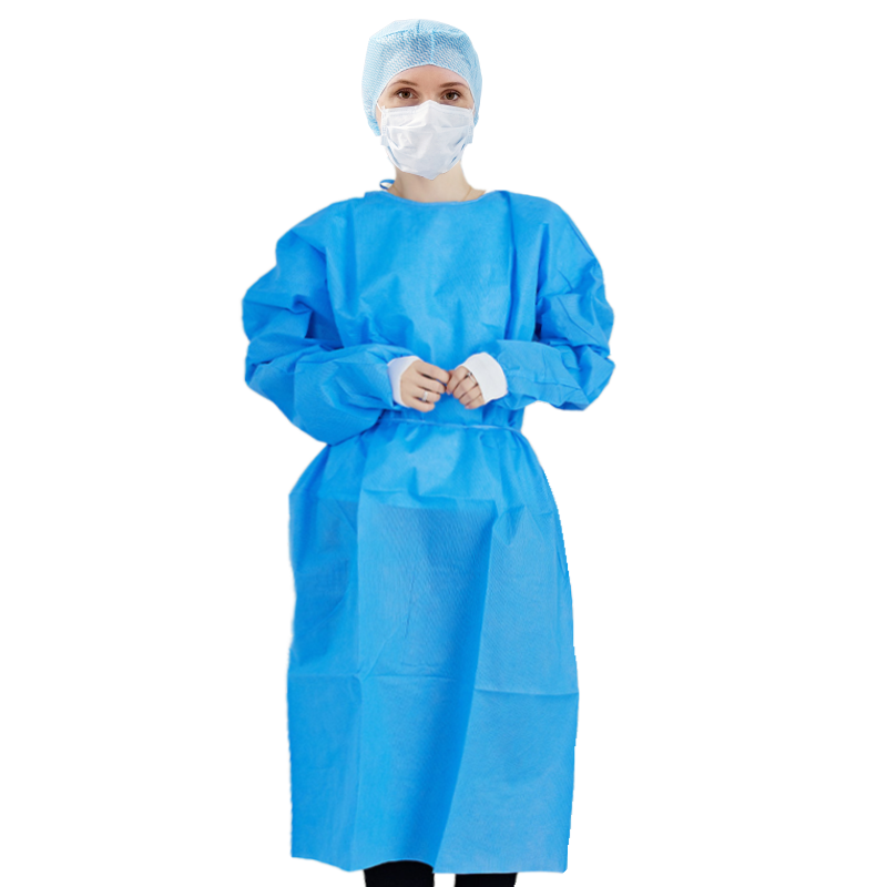 慎固 SMS無紡布螺紋袖口防護服一次性隔離衣50件可定制