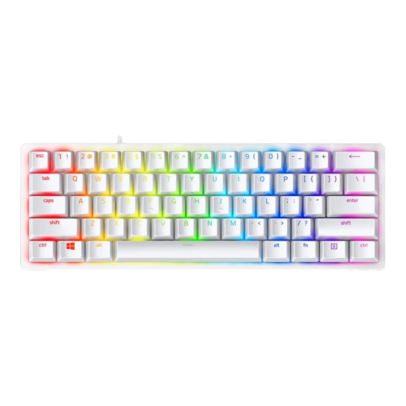 【8成新】雷蛇(razer)猎魂光蛛迷你版 线性光轴水银 有线机械键盘