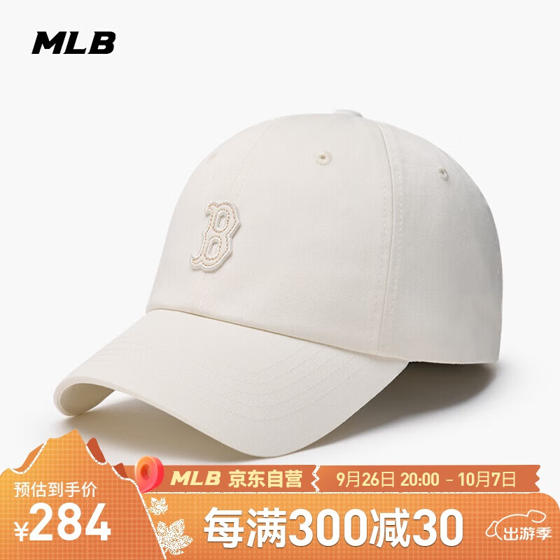 MLB帽子男女软顶棒球帽运动休闲遮阳帽时尚鸭舌帽3ACPB074N-43CRS-F