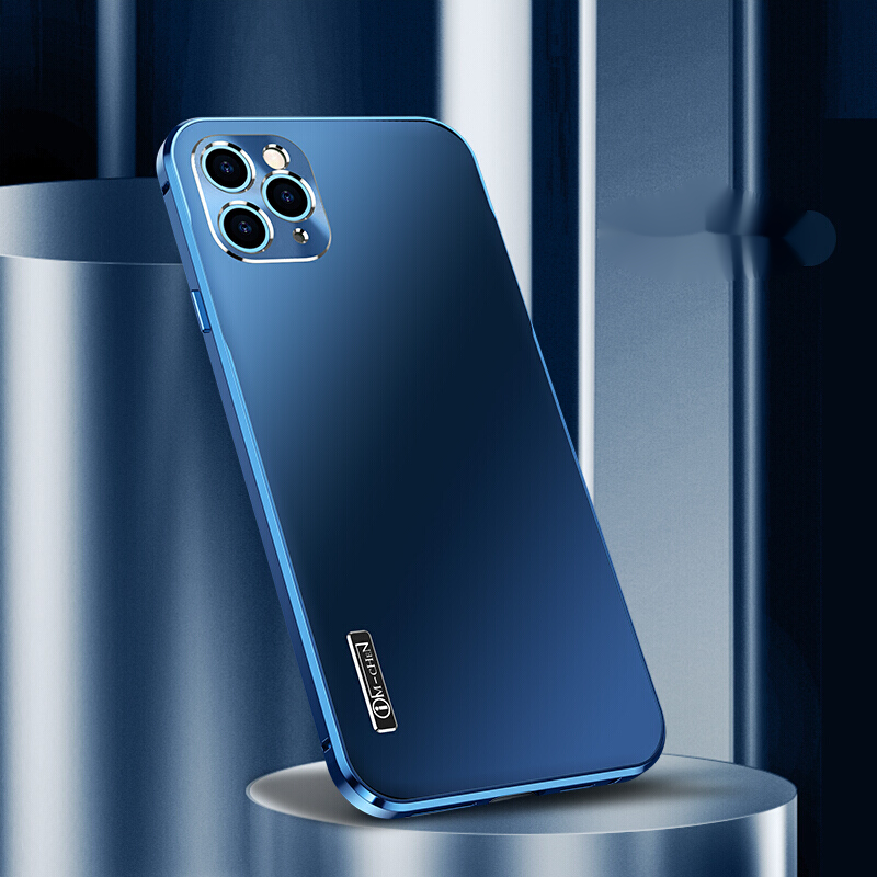 苹果12promax【海军蓝】金属轻薄防摔金属镜