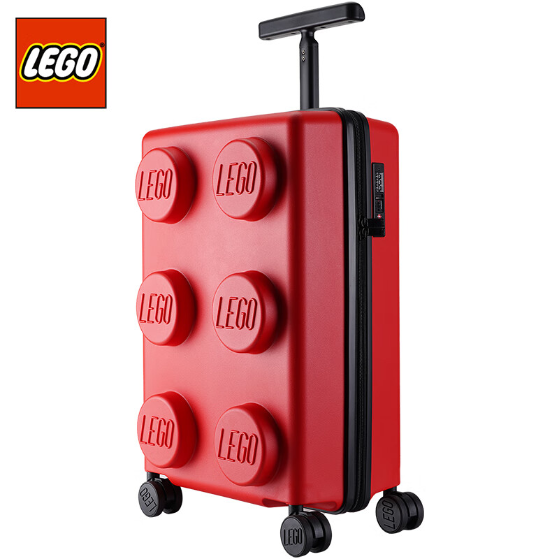 LEGO乐高行李箱20英寸登机箱拉杆箱万向轮轻硬旅行箱ins男女红 20149 