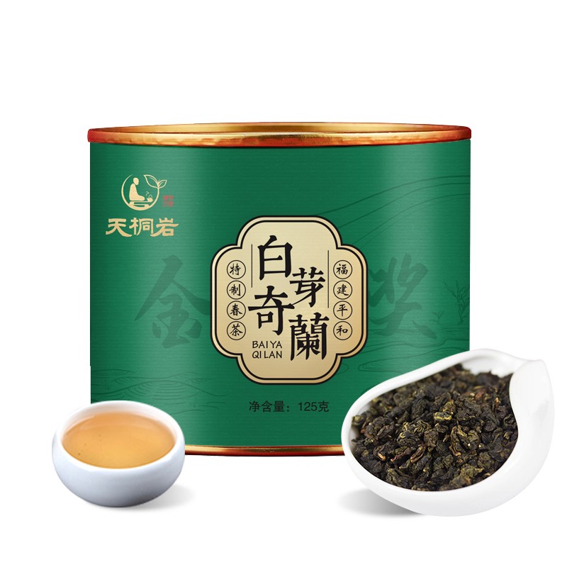 天桐岩金奖白芽奇兰 平和特产 大师乌龙茶 金奖白芽奇兰125克*1罐