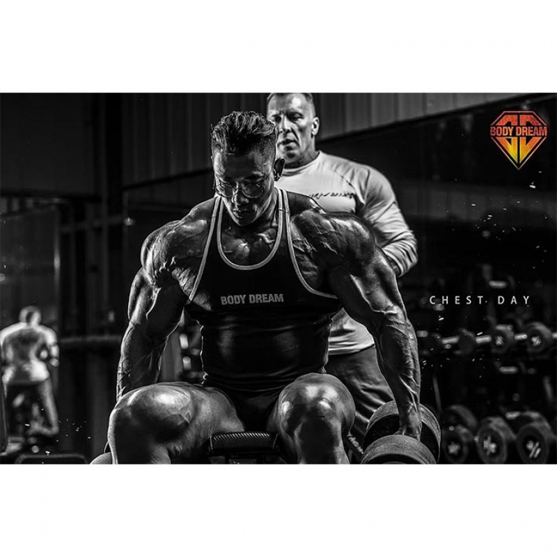 鹿晨辉海报墙贴画健身房宿舍健美先生励志墙上床头贴纸可定制  鹿晨辉