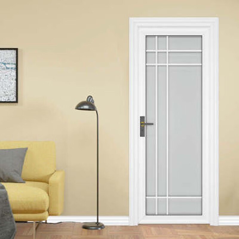 定制 厕所门铝镁合金卫生间门简约钛镁家用一套玻璃浴室洗手间门蓬伟