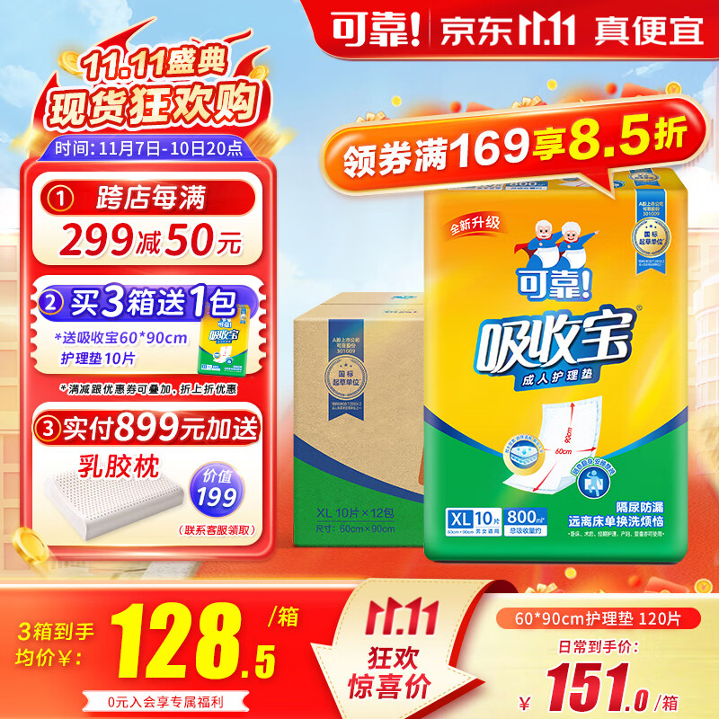 可靠(COCO)吸收宝成人护理垫XL120片(尺寸60*90cm)孕妇产褥垫老年人隔尿垫使用感如何?