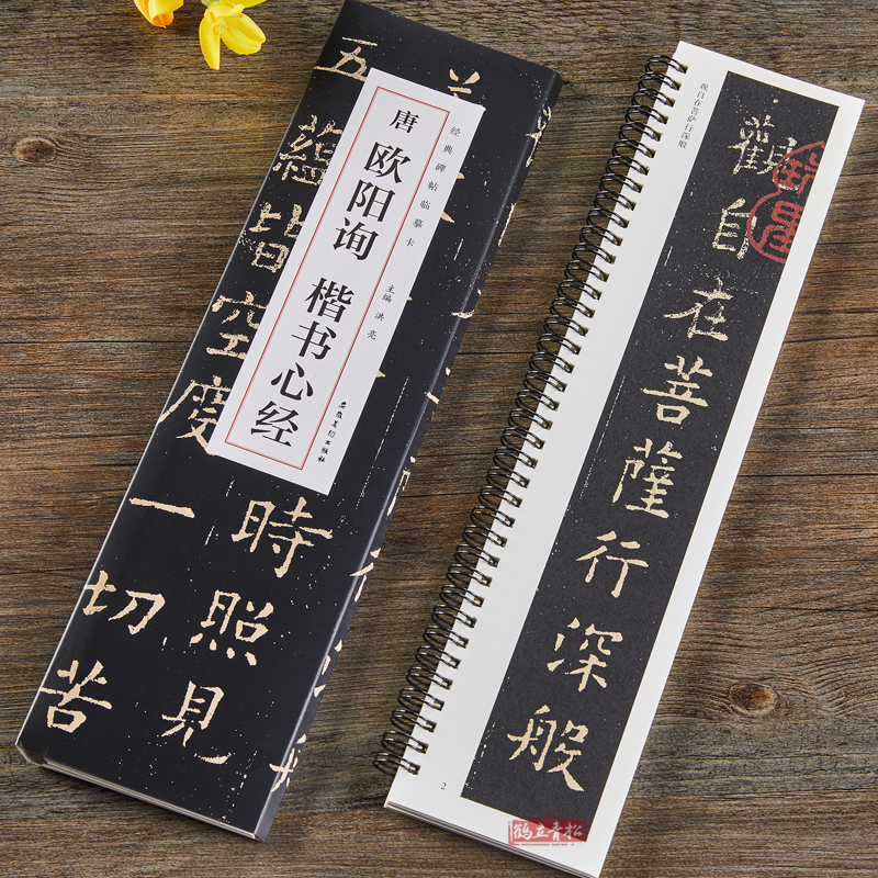 唐欧阳询楷书心经 近距离经典碑帖临摹字卡 欧体楷书毛笔书法字帖