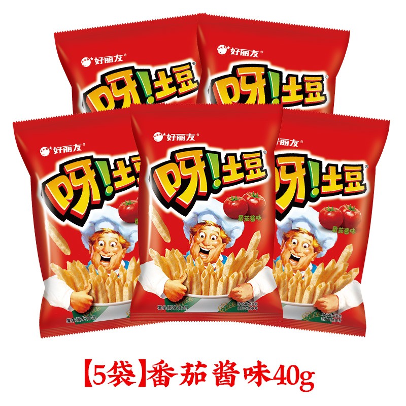 好丽友(orion)呀土豆多口味薯片膨化办公室休闲零食品小吃儿童 [5袋]