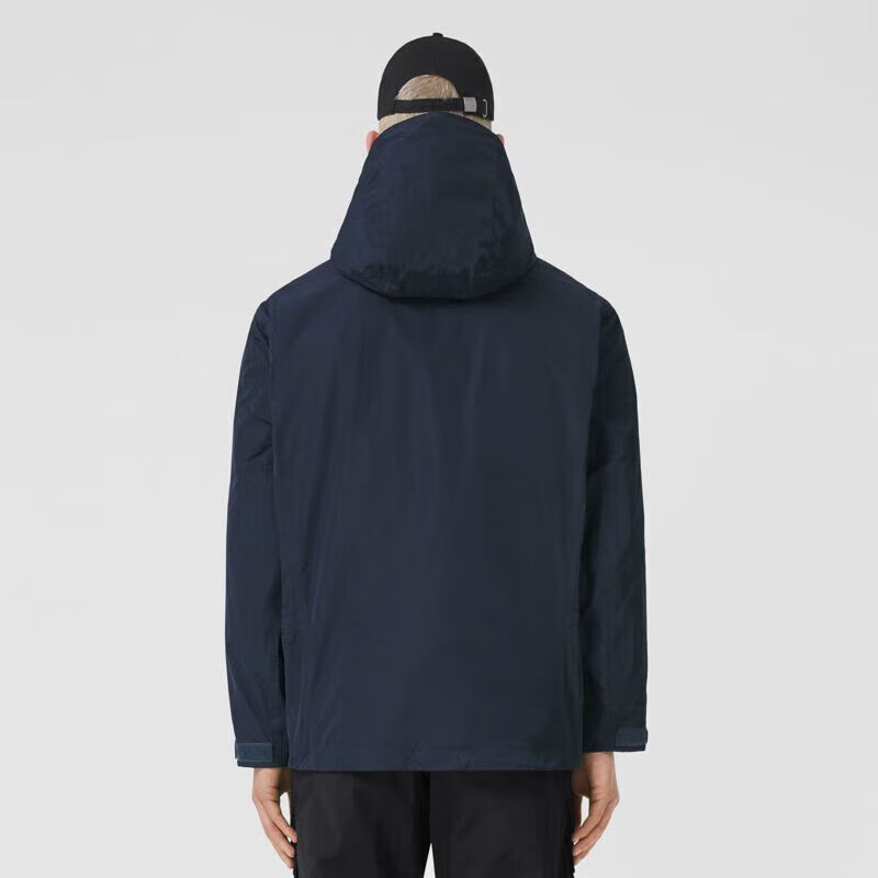 Burberry Lightweight Hooded Jacket In Black