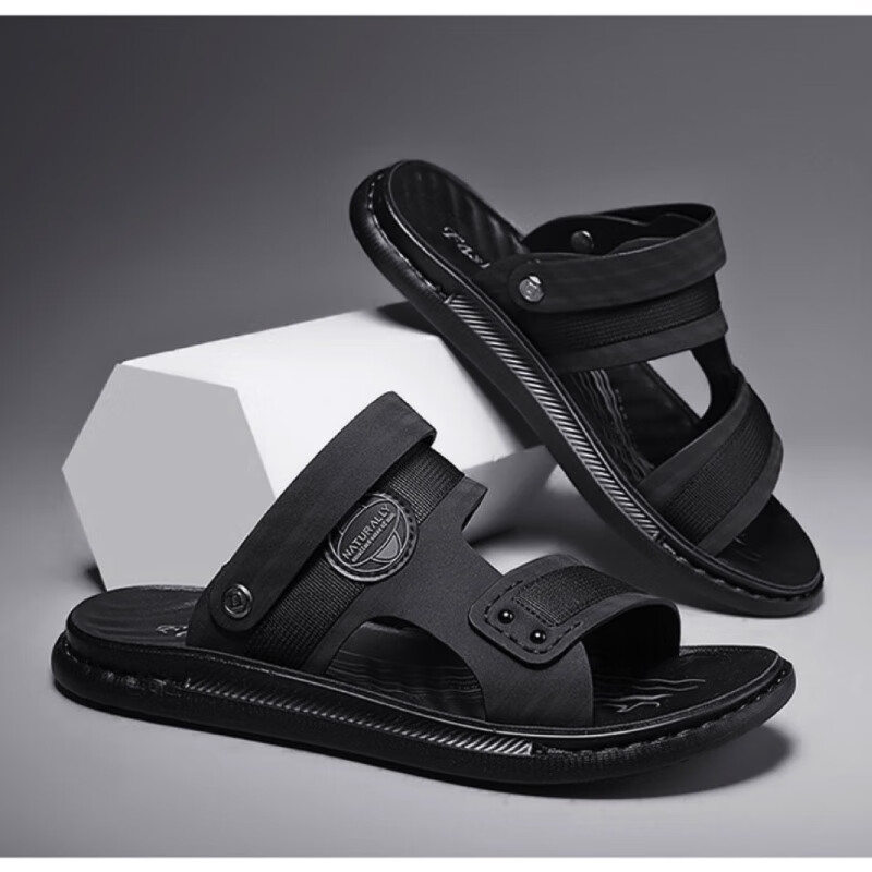 长短腿高低脚鞋定制男鞋夏季沙滩鞋牛皮单只增高鞋加厚底露趾凉鞋