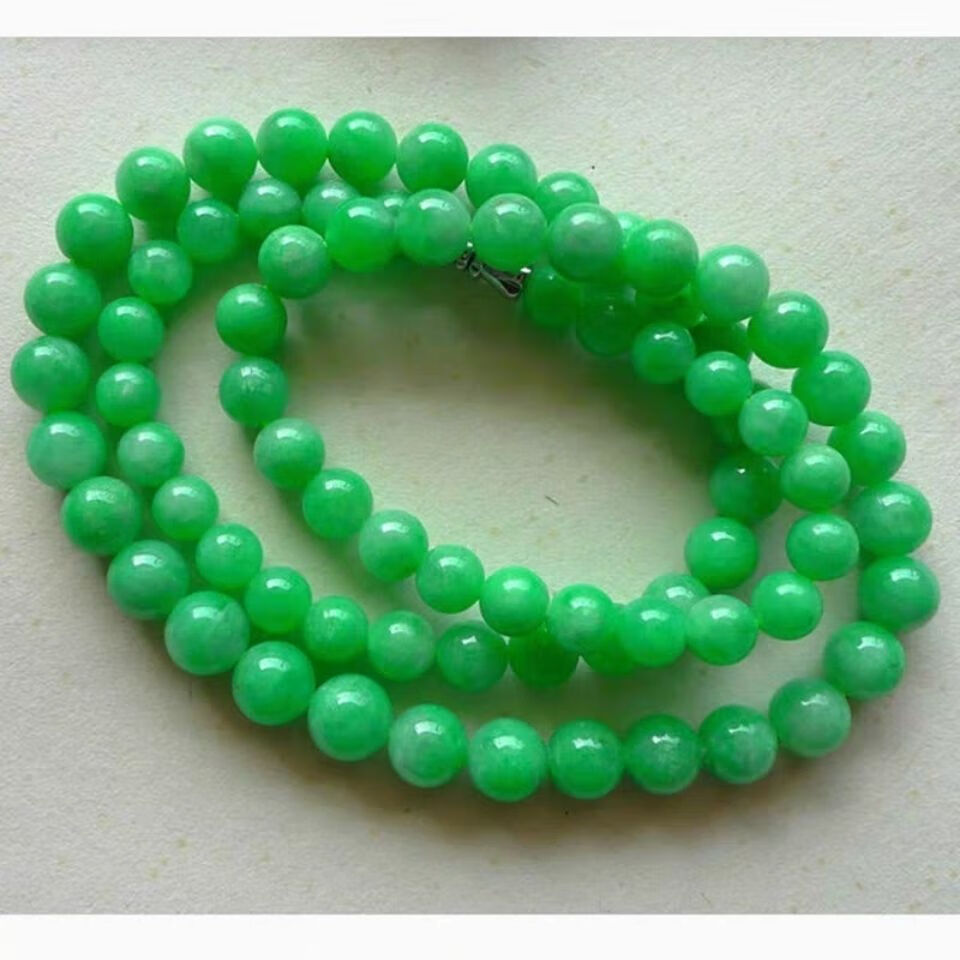 淑丽芙帝王绿翡翠项链缅甸 冰糯种正阳绿翡翠项链玉项链女玉石锁骨链