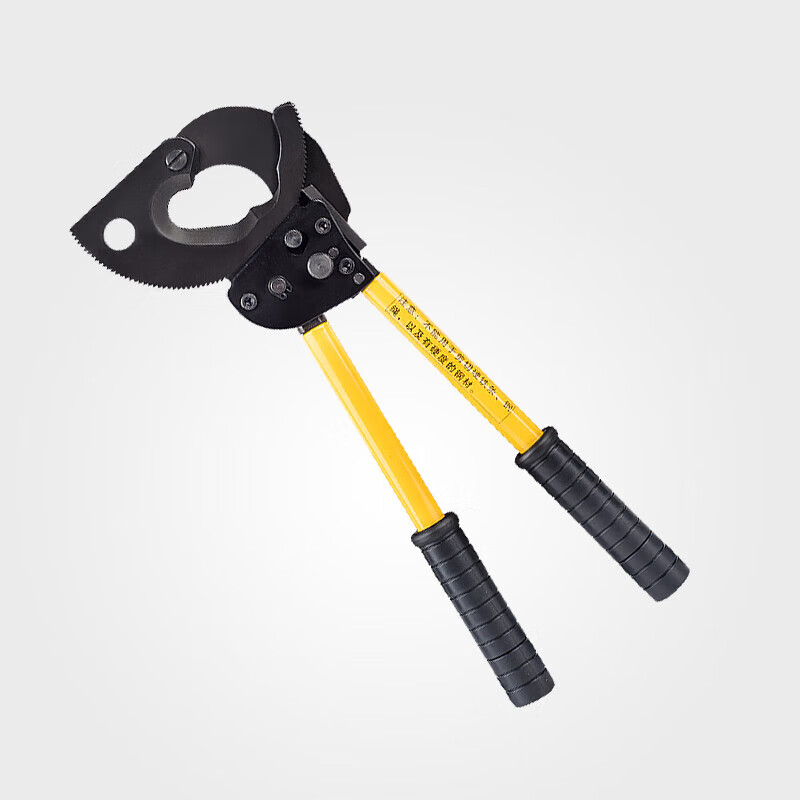 奥宇cc-400棘轮剪刀直径40mm铜铝铠装电缆切断 棘轮切刀电缆剪断线钳