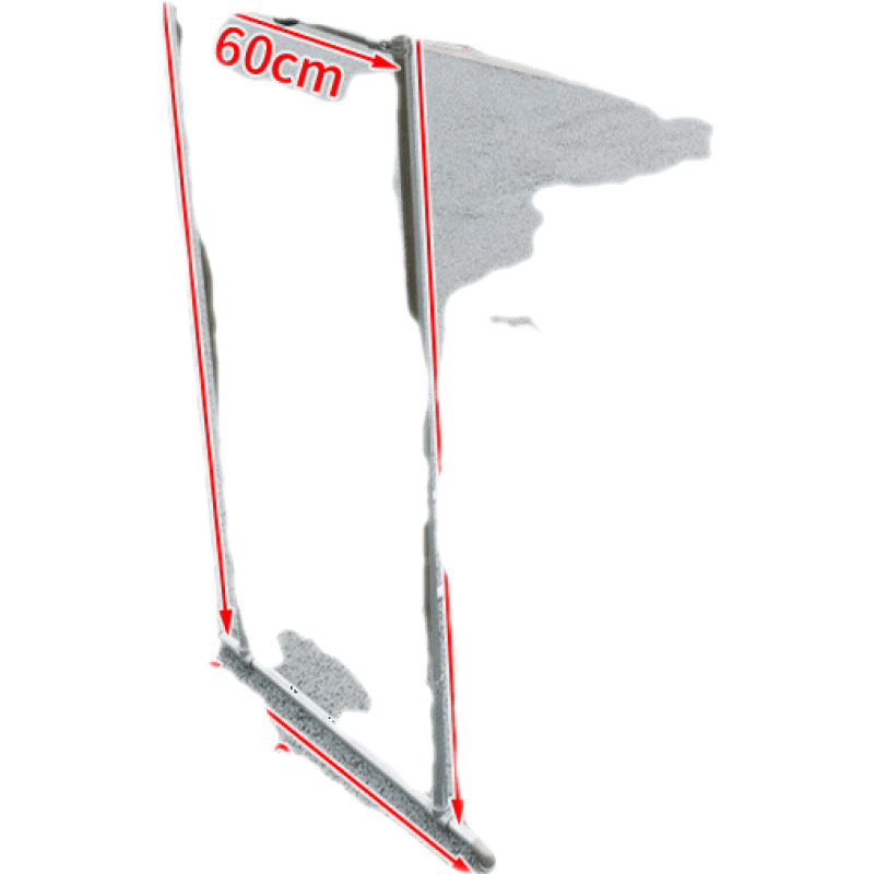 苏购 镀锌钢管晾衣架落地室外户外晒被架晾衣杆阳台楼顶防风水管挂衣架 双杆B款- 2.2长(1.5/1.8)高0.6宽+ 大