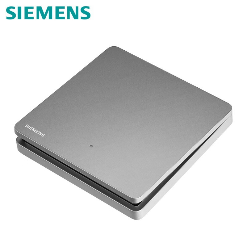 西门子(siemens)开关插座面板 睿致极光灰  wj 一位单控带led开关