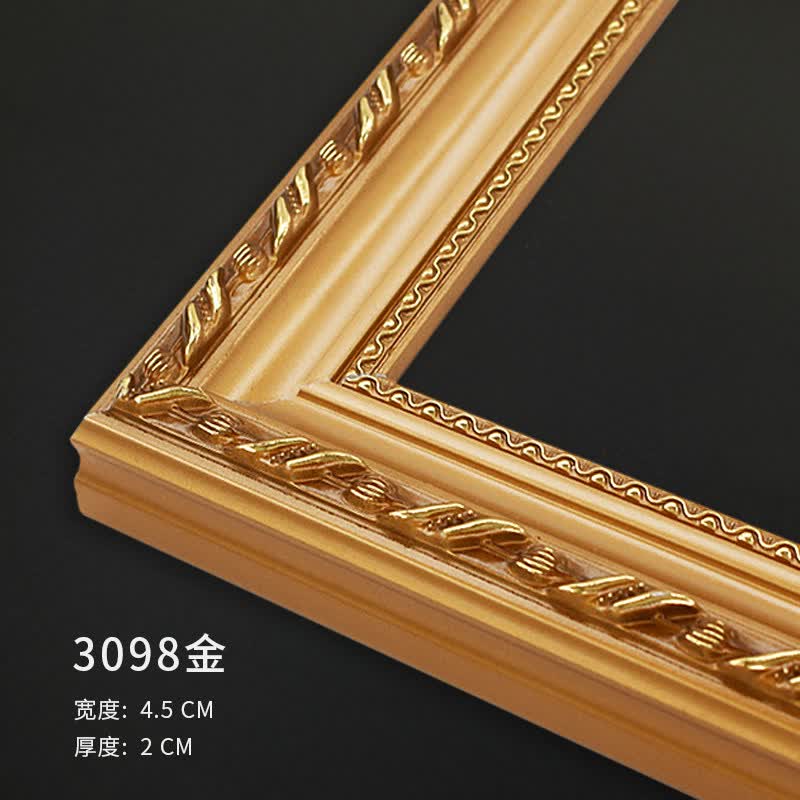 画框装裱长方形 复古欧式油画装裱画框实木外框条边框相框90定制 3098