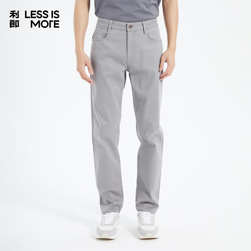 利郎轻时尚男裤【亲肤透气】牛仔裤男天丝弹力易打理通勤休闲长裤 灰色 31 (165/78A)