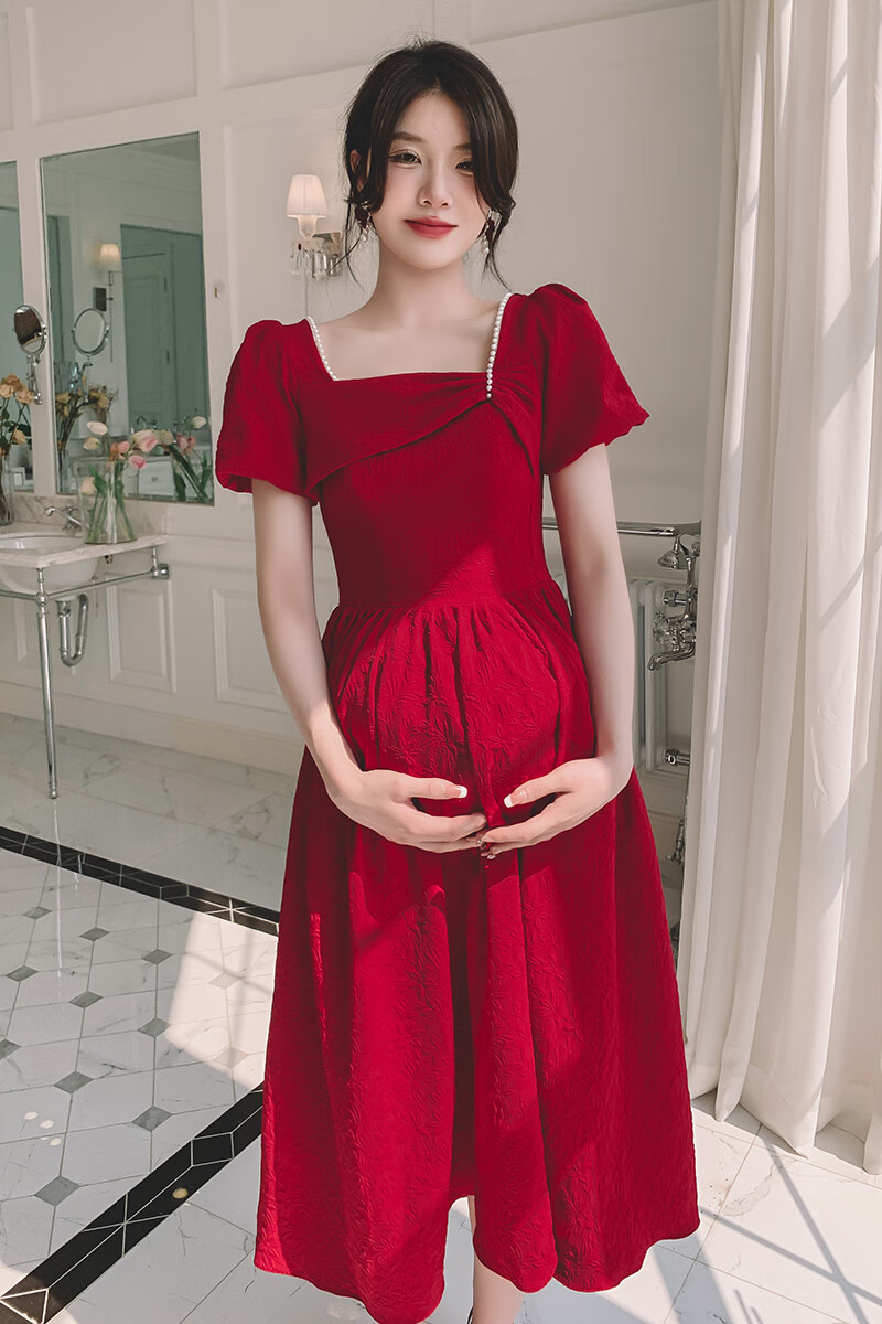 耕衣设回门服新娘平时可穿胖mm夏季孕妇敬酒服结婚礼服订婚连衣裙大码