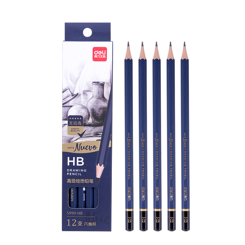 ���� deli �߼�������ͼHBǦ��ѧ������Ǧ��12֧/��S999-HBѧ����ѧ����