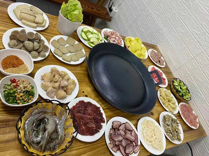 PJ贵州烙锅拱形生铁锅烧烤洋芋不沾生铁平底炸土豆加厚家用商用罗 用商用罗锅