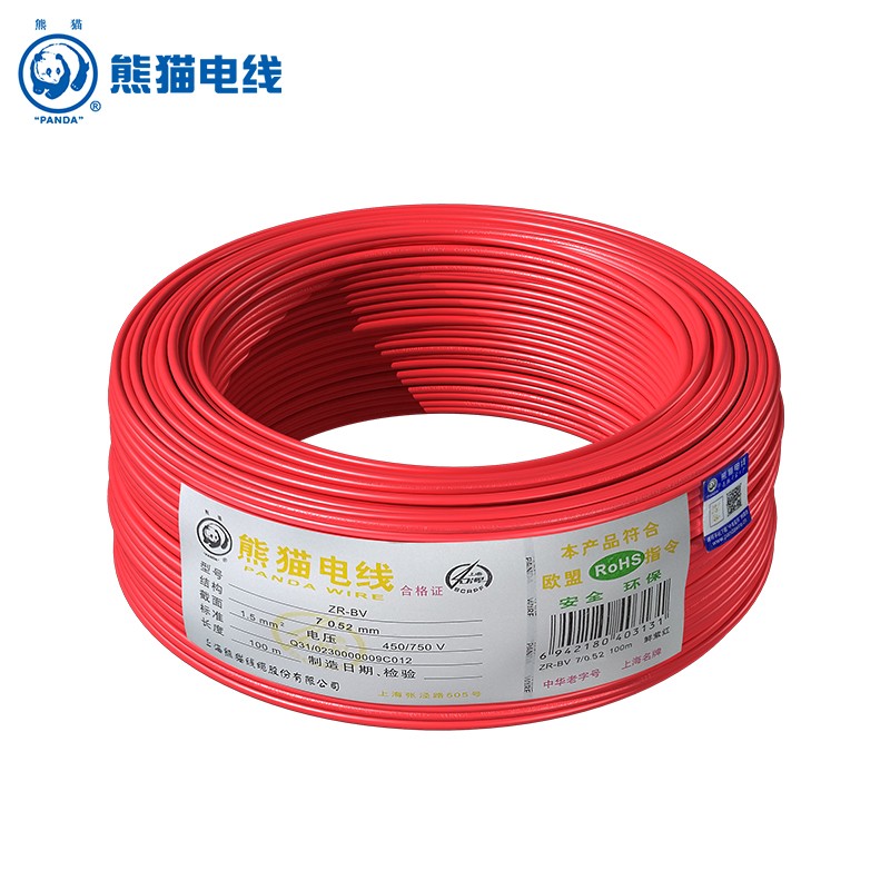熊猫电线 铜芯 zr-bv 1.5平方(7根0.