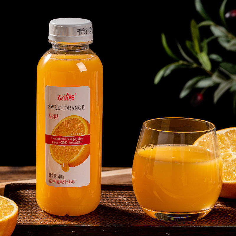 得人如魚（Derenruyu）果汁饮料整箱芒果汁410ml*每瓶猕猴桃汁复合果汁饮品 泰优鲜鲜橙口味 六瓶装