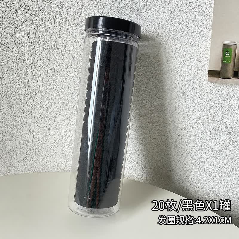 谢太太 简约发圈绑头发橡皮筋女高弹力耐用发绳扎头发头绳新款甜 20枚黑色X1罐使用感如何?