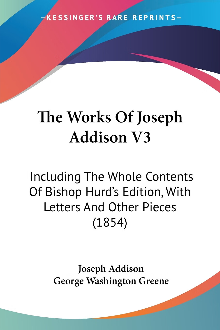 【预售 按需印刷】the works of joseph addison v3