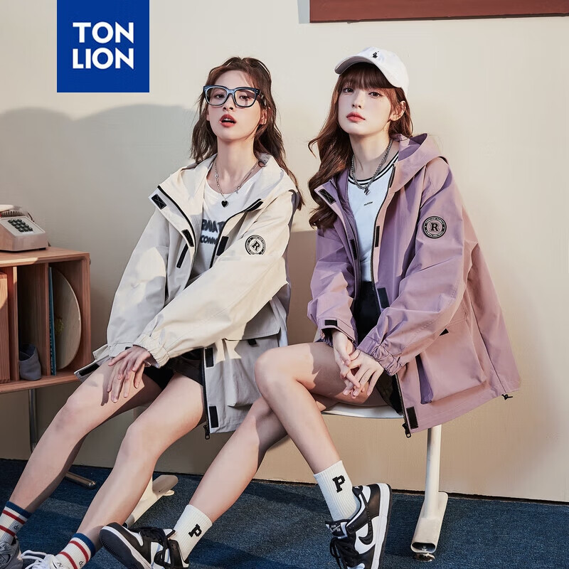唐狮（TonLion）2023工装外套女上衣宽松连帽夹克 希腊白 M 高性价比高么？