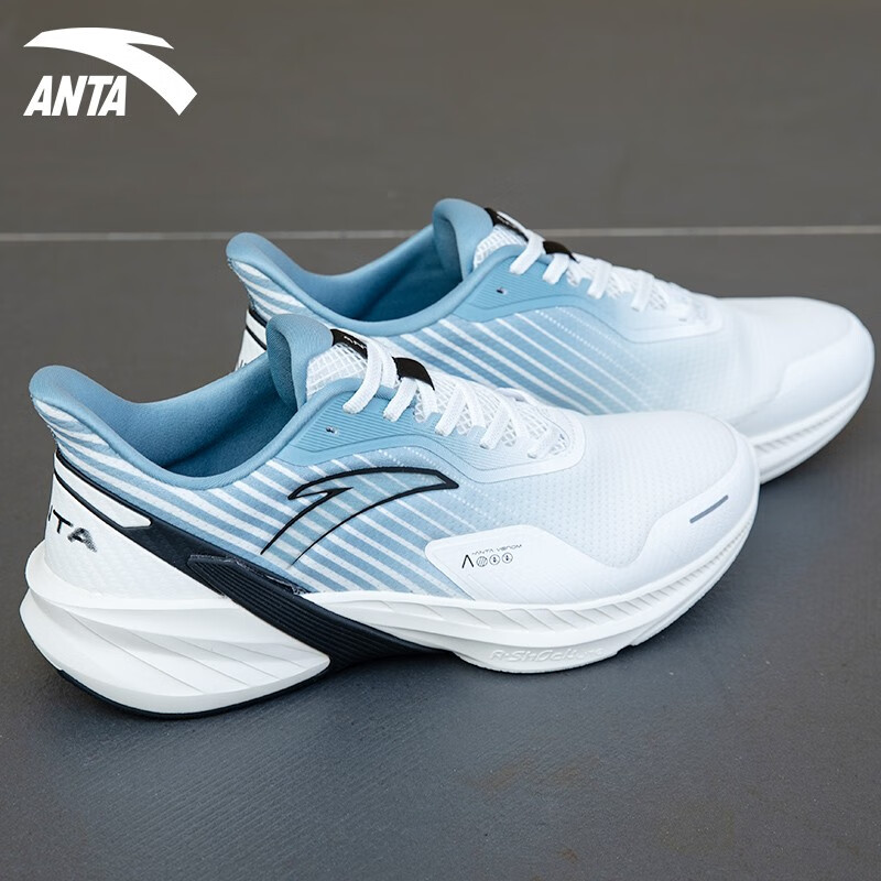 代缓震跑步鞋春秋季新款网面运动鞋冬季革面训练跑鞋 象牙白-9【毒刺