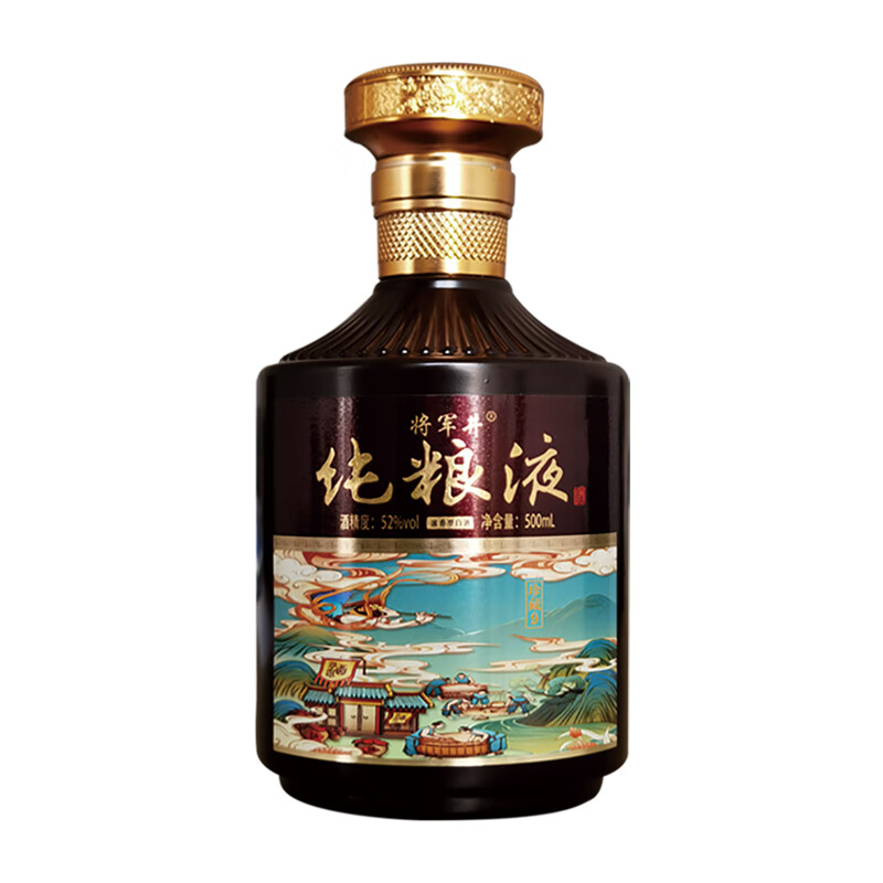 料将军井 500ml*6瓶 纯粮液珍藏9白酒装浓香型52度高度酒纯粮酿造