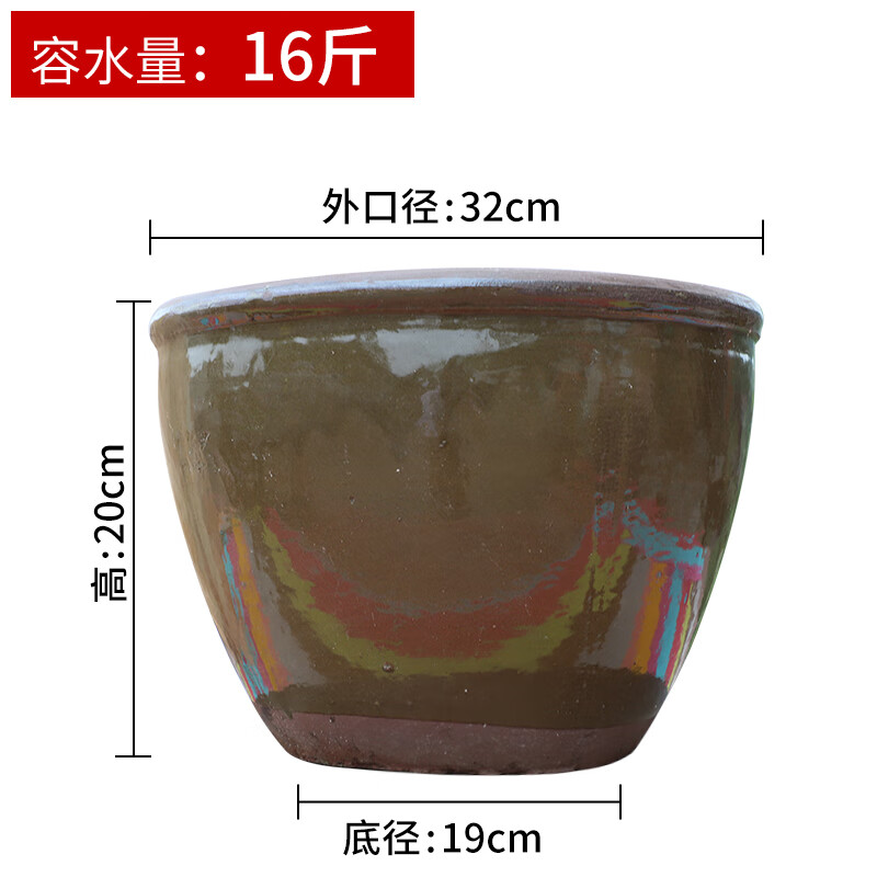 澳颜莱旧水缸老式家用储水用腌菜酸菜缸带盖米缸民间老发酵特大瓦缸